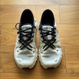 On Running White and Black Running Shoes
